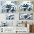 thumbnail image 4 of Designart "Impression Of Blue Crab In Minimalism II" Crab Floater Framed Wall Decor, 4 of 5