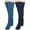 Navy, variant on WREESH Women's Thigh High Fuzzy Socks 2-Pack, Fleeceover Knee Winter Leg Warmers for Christmas Cozy Home Sleeping Warm Slipper Socks