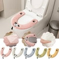thumbnail image 4 of YiJuHui 3pcs Heated Toilet Seat Cover with Handle, Soft Washable Knitted Fabric, Universal Fit for Elongated Toilet, Winter Warm Bathroom Comfort A, 4 of 4