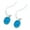Blue, variant on White Synthetic Opal Simple Oval Fishhook Earring Sterling Silver