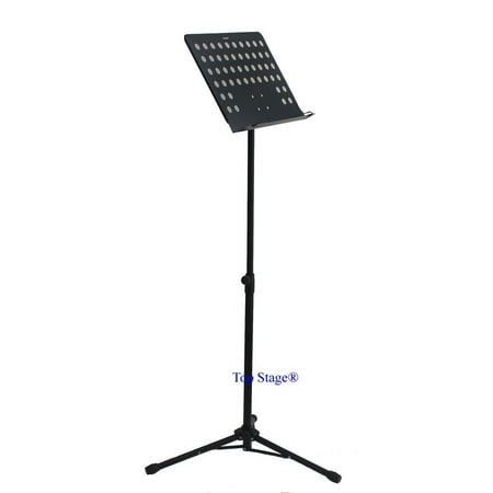 TopStage Deluxe Lectern Orchestra Conductor Music Stand - Black A204, Professional collapsable music stand. Durable and light weight. Great for Music.., By Top Stage Ship from (Best Lightweight Music Stand)