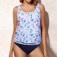 thumbnail image 2 of Kawell Two Piece Blouson Tankini Swimsuits for Women Modest Bathing Suits Loose Fit Swimwear, 2 of 3