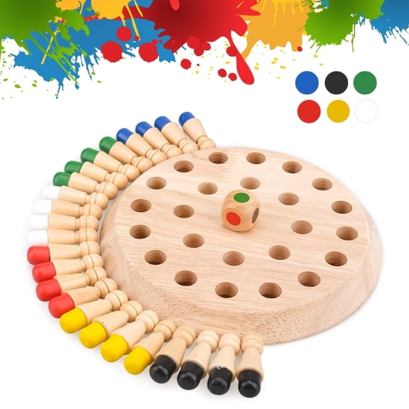 Toys for Boys Kids Age 4-12, Board Games for 5 6 7 8 9 Year Old Boys Girls Kids Birthday Gifts Learning Eudcational Toy for 6-10 Year Old Teen Dice Wooden Memory Chess Game Toys for 8 Year Old