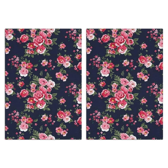 2 Pcs Funny Kitchen Towels,Pioneer Flower Microfiber Dish Towels,Kitchen Tea Towels,Kitchen Towel Set (18" X 26")