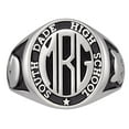thumbnail image 2 of Order Now for 2025 Graduation, Freestyle Men's Celebrium Signet Oval Class Ring, Personalized, High School or College Graduation, 2 of 4