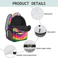 thumbnail image 4 of Tie Dye Popular Art Backpack for School,Schoolbag with Adjustable Shoulder Straps & Padded Back,15.3"x11"x6.7", 4 of 6