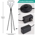 thumbnail image 6 of Elegant Black LED Floor Lamp with Three LED Bulbs, 6 of 6