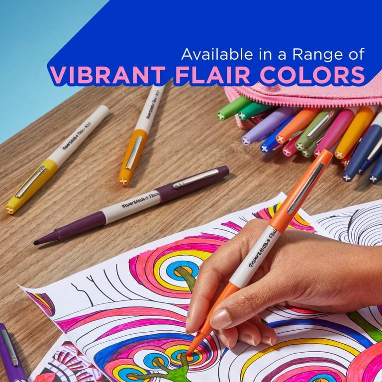 Paper Mate Flair Bold Felt Tip Pens, Assorted, 12 Count photo 5