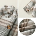thumbnail image 6 of Younger Tree Toddler Baby Boys Girls Jacket Plaid Flannel Long Sleeve Button Down Shacket Kids Boy Coat Fall Winter Top for 1-2T, 6 of 7