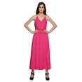 thumbnail image 1 of Moomaya WoMen's Spaghetti Strap Side Slit Dress Plus Size Solid Clothing, 1 of 6