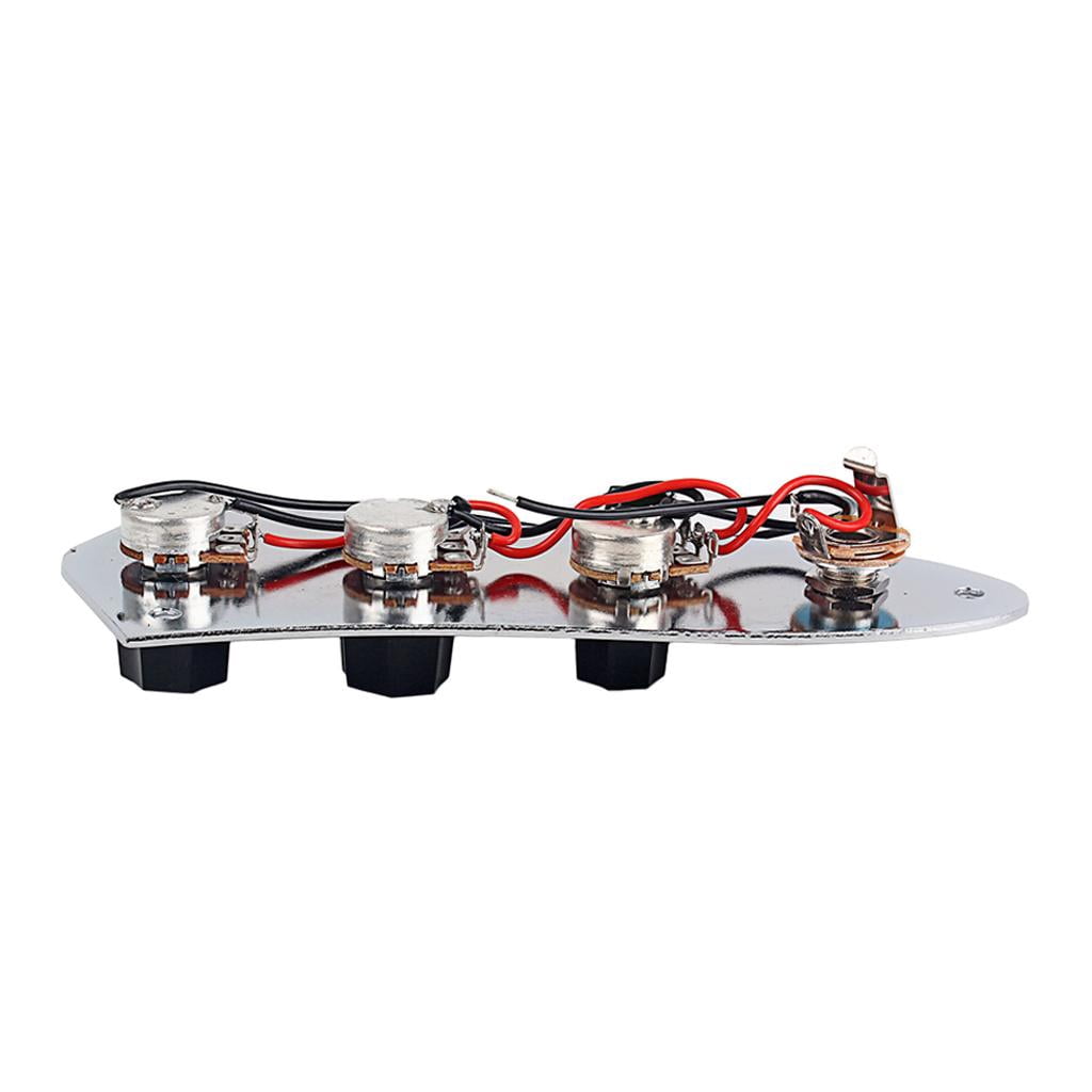 LeeQinersw Durable Prewired Fully Loaded Control Plate Switch for JB Jazz Bass Guitar Parts