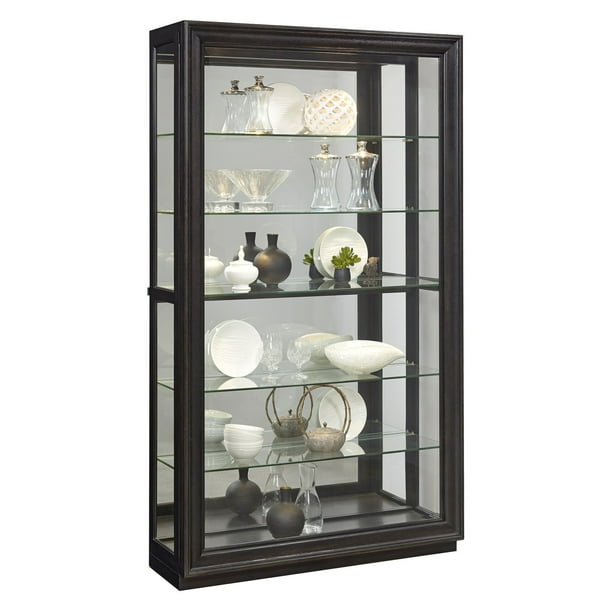 Homefare Rockford Mirrored 2 Way Sliding Door Curio Cabinet Com Way Sliding Door Curio Cabinet, Chapel Hill Sliding Door Curio Cabinet In Gray