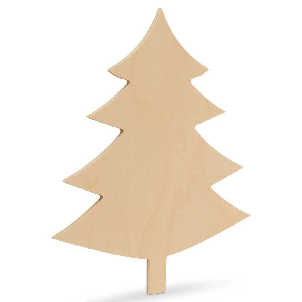 10 Pack Plywood Wooden Christmas Tree Decorations DIY Blank STAR SHAPES 
