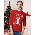 thumbnail image 4 of Tstars Fa La La Llama Ugly Christmas Sweatshirt Funny Long Sleeve Shirt Large Red, 4 of 6