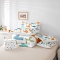 thumbnail image 6 of Manfei Child Boys Girls Kawaii Dino Bedding Comforter Set 7-Piece,Jungle Animal King Bedding Sets,Cartoon Dinosaur Ultra Soft Bed Sheets,Lightweight Room Decor,Reversible, 6 of 8
