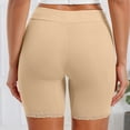 thumbnail image 5 of Peichun Womens Stretch Lace Splicing Non- Under Shorts for Dresses and Skirt Bottoming Thin Smooth Seamless Under Shorts Pure Color Comfy Breathable Shaperwear Khaki M, 5 of 7