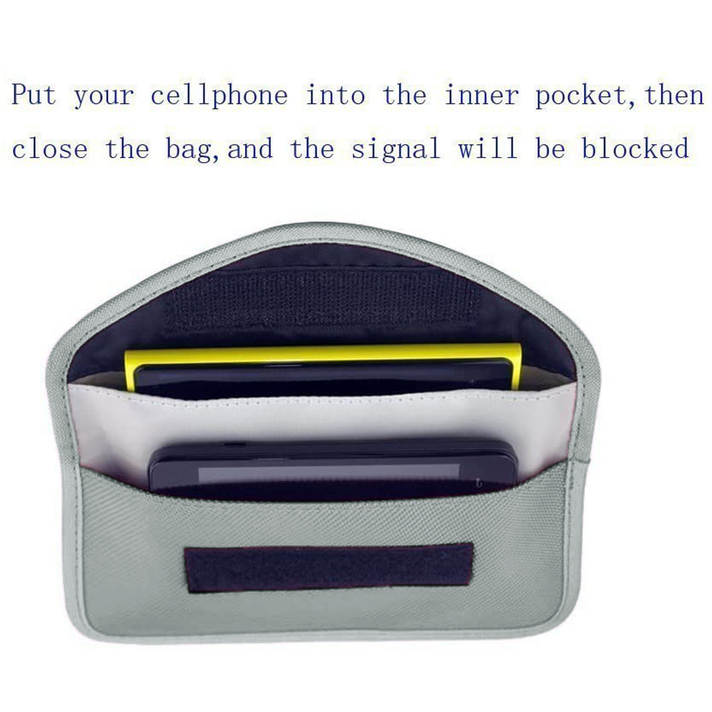 MAINYU 2 Pack Faraday Bag RFID Signal Blocking Bag Shielding Pouch Wallet Case For Cell Phone Privacy Protection Car Key Fob Anti Tracking Anti Spying