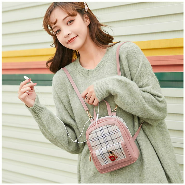 CoCopeaunt Vento Marea Mini Backpack Crossbody Bag For Teenage Girl Plaid Women  Shoulder Phone Purse Korean Style New Trendy Female Bagpack 