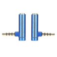 thumbnail image 1 of 2pcs 3.5mm Male To Female O Adapter Right Angle Stereo Headphone Cable Jack Plugblue, 1 of 5