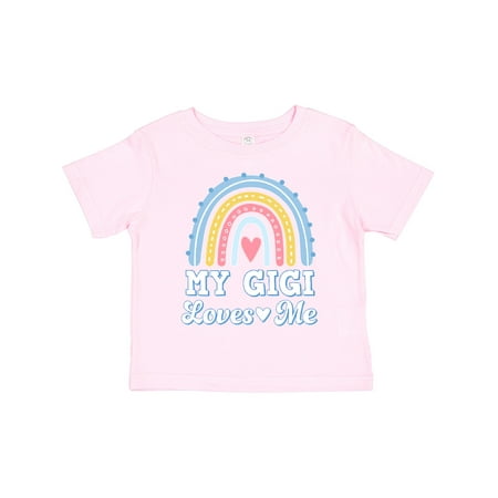 

Inktastic My Gigi Loves Me Retro Rainbow Gift Toddler Toddler Girl T-Shirt
