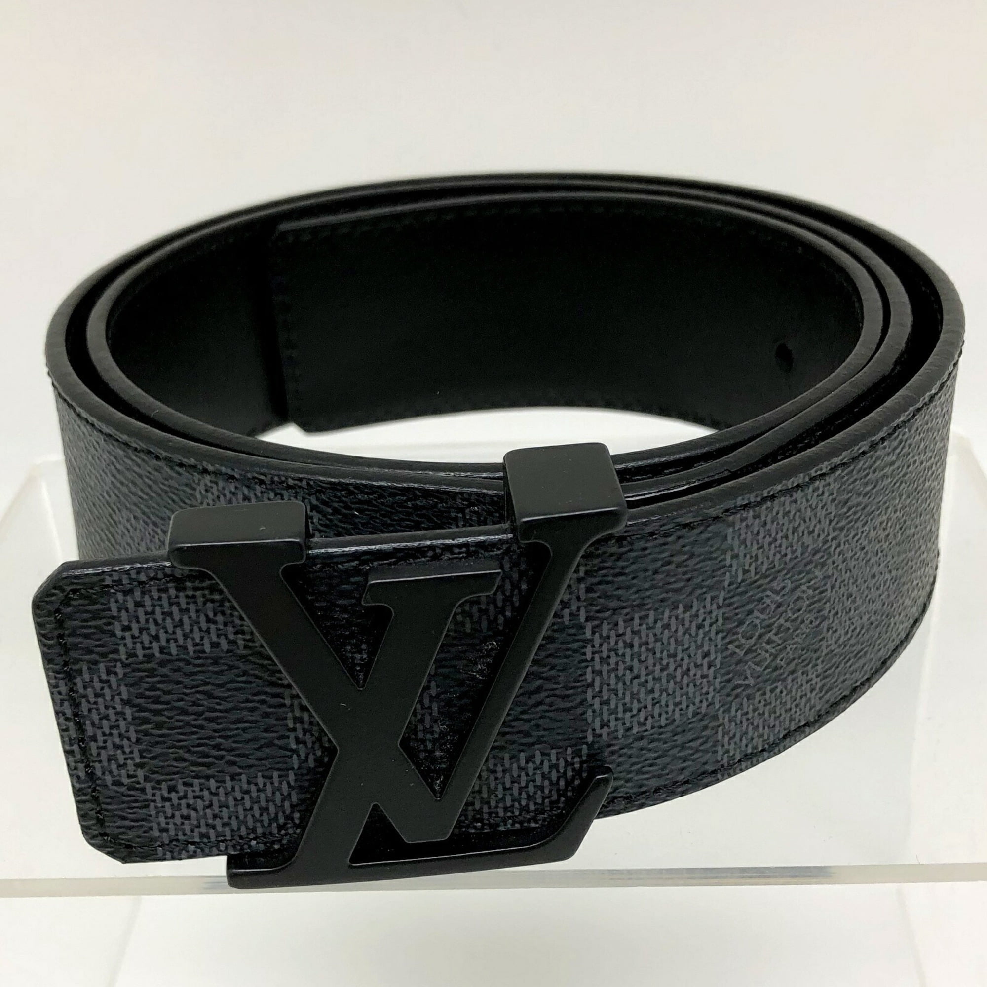Louis Vuitton 2009 Damier Graphite Pattern Belt - Black Belts