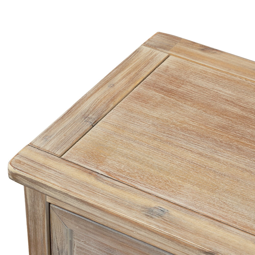 Kepooman Rustic Wooden Storage Cabinet with 2 Drawers & 4 Fabric Basket for Dining Room Entryway, 28"L x 11.8"W x 28"H, White Washed Kepooman Rustic Wooden Storage Cabinet with 2 Drawers & 4 Fabric Basket for Dining Room Entryway, 28"L x 11.8"W x 28"H, White Washed