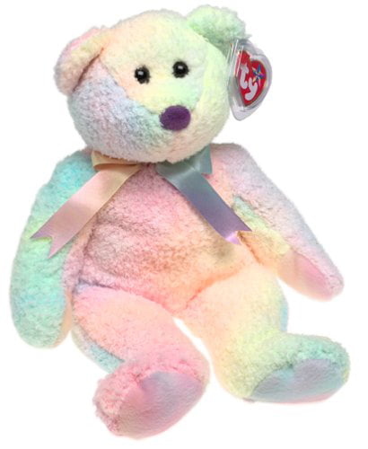 Groovy 1999 Ty Beanie Buddy 13in Multicolor Chenille Teddy Bear MWMT 9345 for sale online 