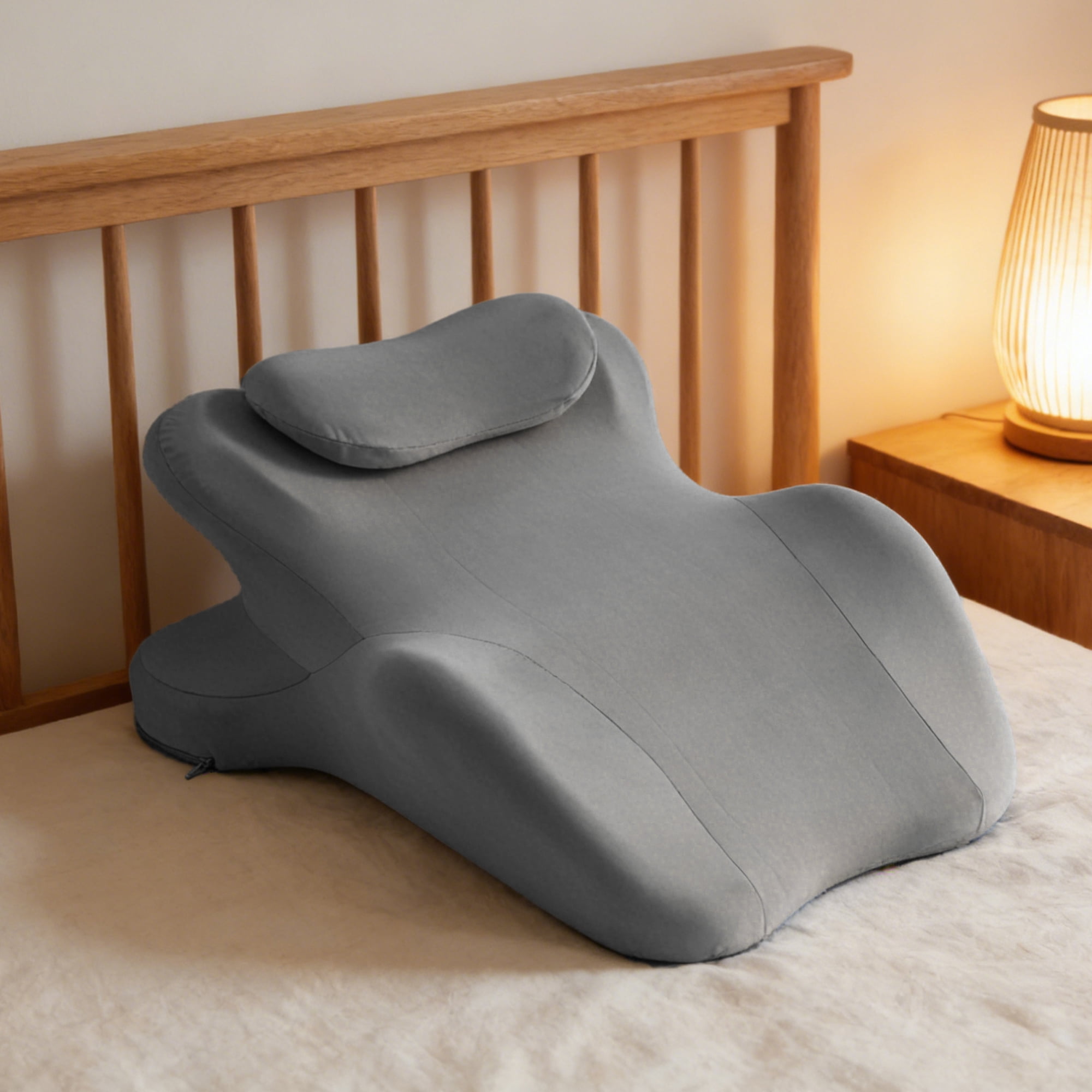 Ergonomic Memory Foam Wedge Pillow, 27 Angled Support for Neck and Waist Support Pillow