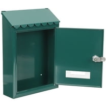 ETHZZLE Outdoor Garden Wall Mount Mailbox in Green Iron, 1-Pack for Home and Yard