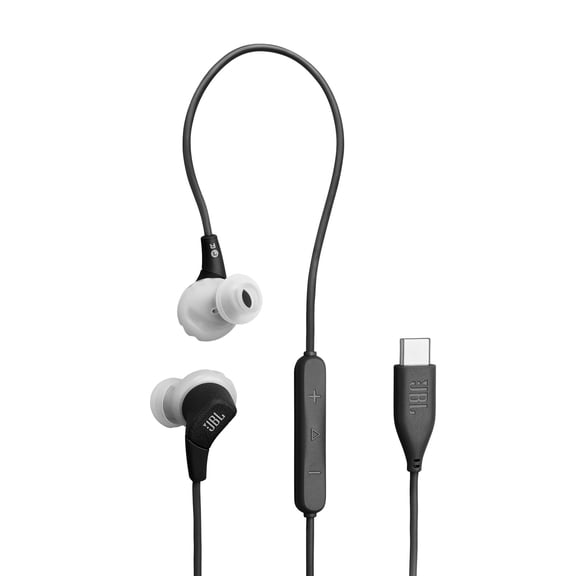 JBL Endurance Run 3 USB-C - USB-C Wired Sport Headphones - Black / Gray