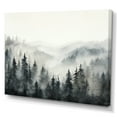 thumbnail image 2 of Designart "Misty Morning Forest Horizon In Grey" Forest Wall Art Living Room, 2 of 7