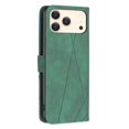 thumbnail image 3 of Case for iPhone 18 Pro , Rhombus Pattern Flip Wallet Leather Case, Card Holder Magnetic Closure Shockproof Kickstand Protective Cover,Green,For iPhone 18 Pro, 3 of 9