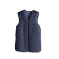thumbnail image 2 of cllios Women's Fashion Medium Length Faux Fur Vest Warm Women's Vest Coat Faux Fur Tops, 2 of 5