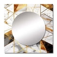 thumbnail image 2 of Designart "Golden Symmetry Exploration V" Modern Geometric Square Mirror For Wall Decor - Large Gold Square Printed Wall Mirror Art - Square Modern Mirror - Wall Mounted Square Large Mirror, 2 of 5