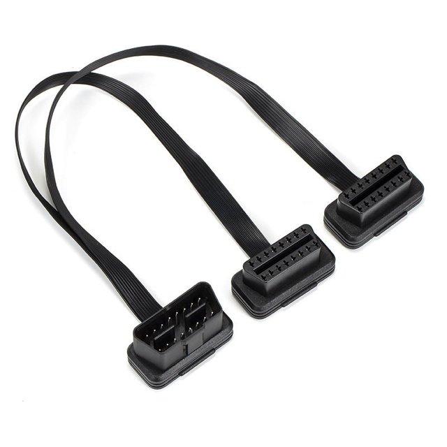 Conector de cable OBD2, adaptador de conector de cable de extensión de diagnóstico convertido 2 en 1 para coche OBD2 de 16 pines