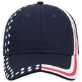 thumbnail image 2 of 6 Panel Low Profile American Flag Patriot USA Baseball Cap, Navy, 2 of 3