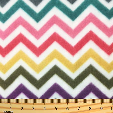 New Yard SHASON TEXTILE (2 Yards cut) POLAR FLEECE FABRIC 100% POLYESTER ANTI-PILL, New Home Decor Chevron, Available in Multiple Colors ()