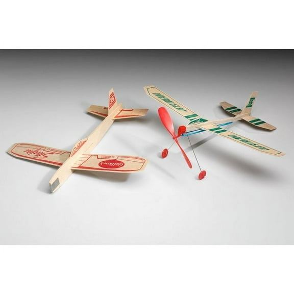 Squadron of Twelve Classic Guillow's Balsa Wood Airplanes, Made in USA GRP-0126