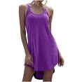 thumbnail image 1 of Jusqu'à 60 % de Rabais, Blouse pour Femmes, Respirante à Col Rond, Sans Manches Confortable, Style Décontracté, Bureau/voyage, Séchage Rapide, Tissu Doux, Usage Quotidien Toutes Saisons/95 % Polyester, 5 % Spandex, Violet, 1 of 8