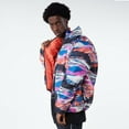 thumbnail image 1 of LRG Men's Alpine Divine Reversible Puffer Jacket, Orange/ Multi, S, 1 of 5