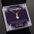 thumbnail image 3 of To My Daughter My Treasure Alluring Ribbon Necklace Message Card, 3 of 7