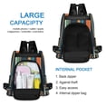 thumbnail image 6 of FORMRS Women's Travel Backpack Purse Anti-Theft Hidden Pockets Casual Shoulder Bag, Navy Blue Stripes, 6 of 7