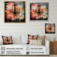 thumbnail image 4 of Designart "Extravaganza of Pop Art Chandelier II" Fashion Framed Wall Art - Modern Red Chandelier Hallway Framed Wall Art Decor, 4 of 6