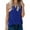 Blue, variant on QUINDOS Tank Tops for Women Blue Sports Fashion Causal V-Neck Solid Blouse Sleeveless T-Shirt Summer Tops Womens Camisoles Plus Size