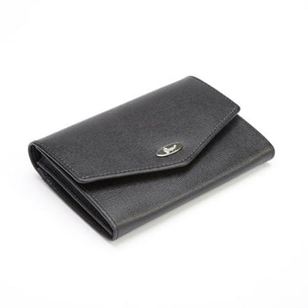 Black Leather French Purse - Royce Leather RFID Blocking Luxury French Purse Wallet in Saffiano Genuine Leather