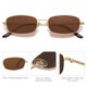 thumbnail image 2 of Gafas de sol SOJOS Y2k Rectángulo estrecho SJ1187 Dorado/Marrón oscuro, 2 of 5