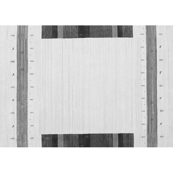 Ahgly Company Indoor Rectangle Solid Gray Modern Area Rugs, 5' x 7'