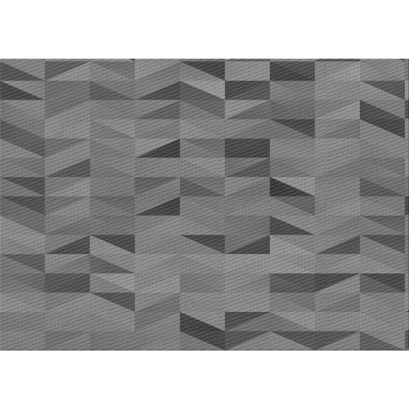 Ahgly Company Indoor Rectangle Patterned Gray Dolphin Gray Area Rugs, 8' x 10'
