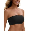 thumbnail image 4 of INSPIRE CHIC Women's Strapless Seamless Push Up Wirefree Padded Bandeau Non-Slip Silicone Tube Bras S Black, 4 of 4