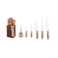 thumbnail image 3 of Juego de bloque para cuchillos New England Cutlery de 7 piezas con afilador color cobre, 3 of 3